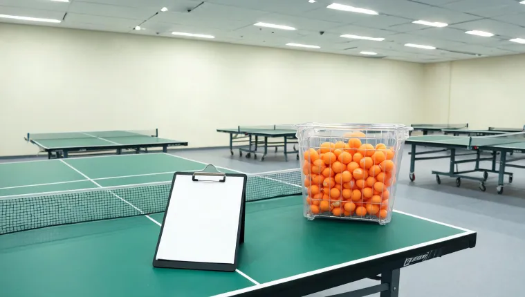 Table tennis club training tables prepared for institutional purchasing review